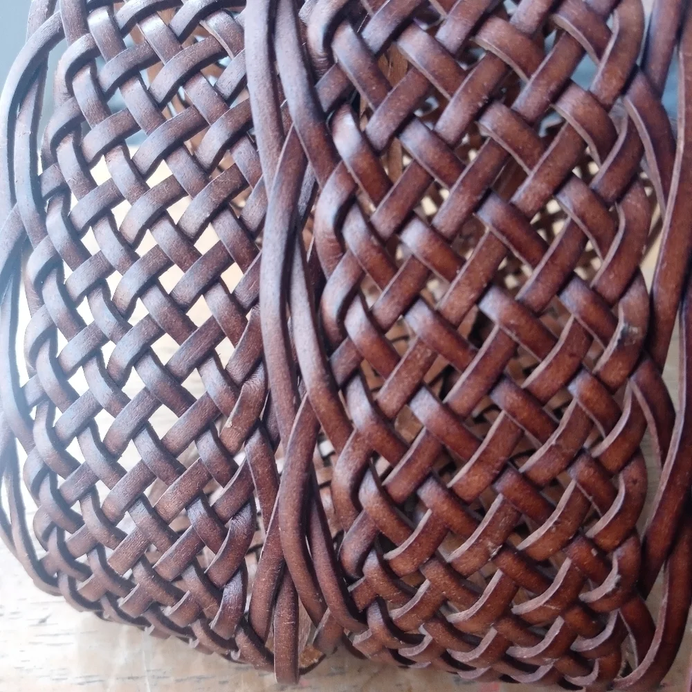 New York & Company brown Braided Genuine leather Belt Small